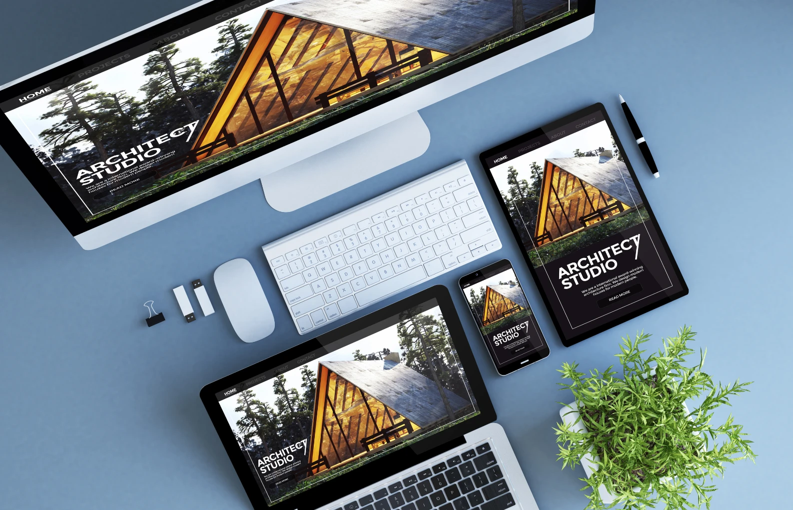 Aperçu d'un site internet sur mesure créé par Marketery