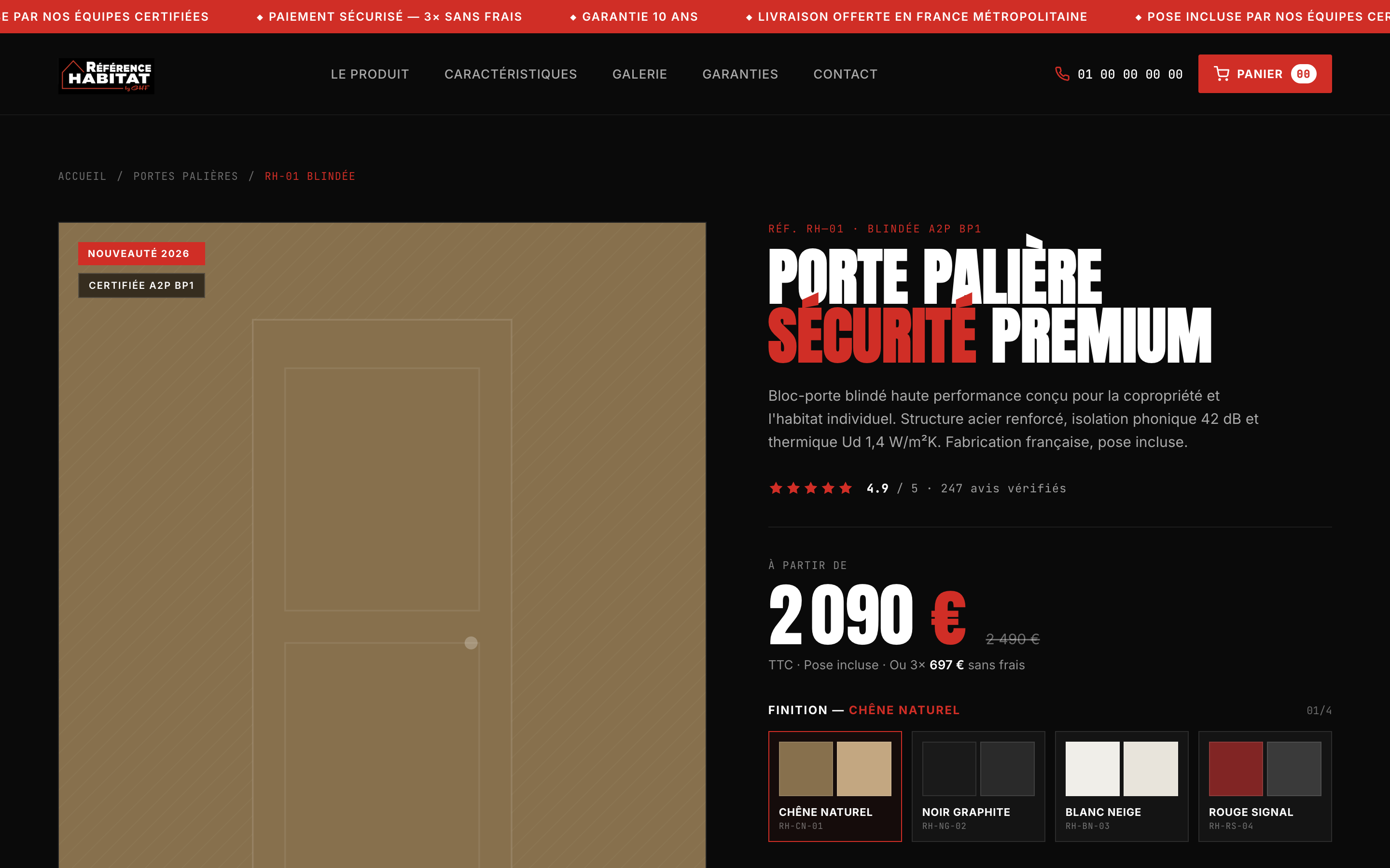 Référence Habitat — aperçu du site créé par Marketery